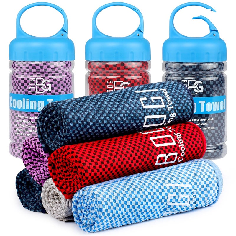BOGI Cooling Towel, Cooling Towels for Neck and Face-40"x12"-Ice Towel for Instant Cooling, Soft Breathable Chilly Towel, Stay Cool for Yoga, Sport, Gym, Workout, Camping & More Activities (Red) - Image 1